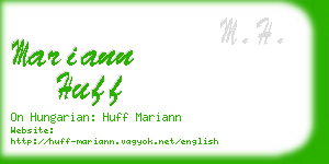 mariann huff business card